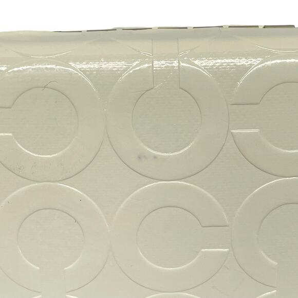 Coach Sunglass Case Clamshell Embossed Cream White - Picture 2 of 5